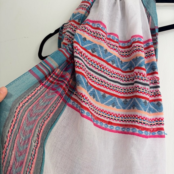 Colorful Patterned Infinity Scarf - Picture 3 of 7